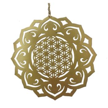 Raumschmuck „Lotus – Blume des Lebens“ – (15 cm, Messing)